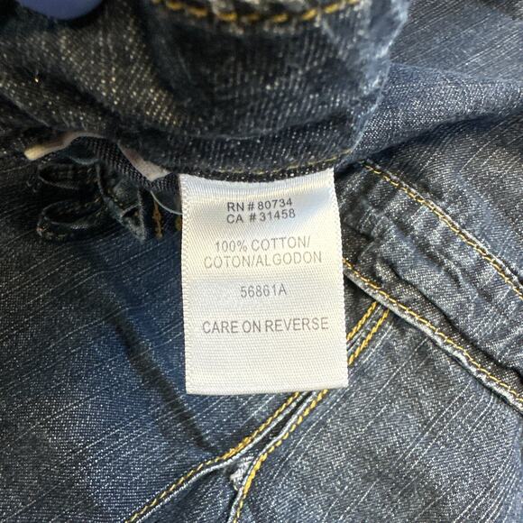 Vintage BCBG Maxazria Jean Mini Skirt 28 Blue Denim Y2K - Picture 6 of 11